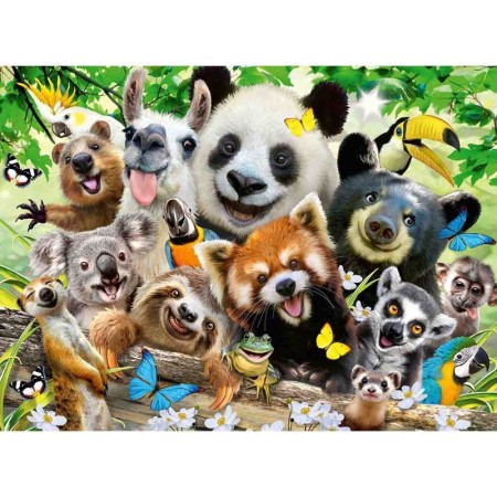 Puzzle selfie cu animale 300 piese